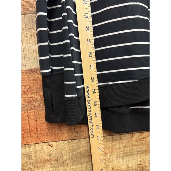 Danskin Womens Black & White Striped Sweatshirt XL - Picture 6 of 9